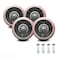Service Caster Go Mini Portable Storage Container Replacement Wheel Set with Zerk Axle Nuts-SCC GOM-SCC-PUR630-RS-4-ZAN345-4 - alternate 1
